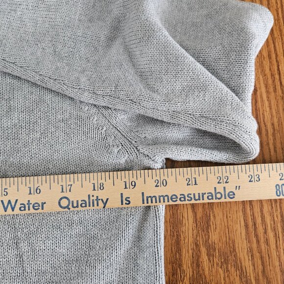 525 America Womens Crew Neck Pink textured Heart Long Sleeve Sweater Large Gray - Picture 4 of 5